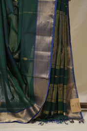 Green Maheshwari Saree - SRGMS1104