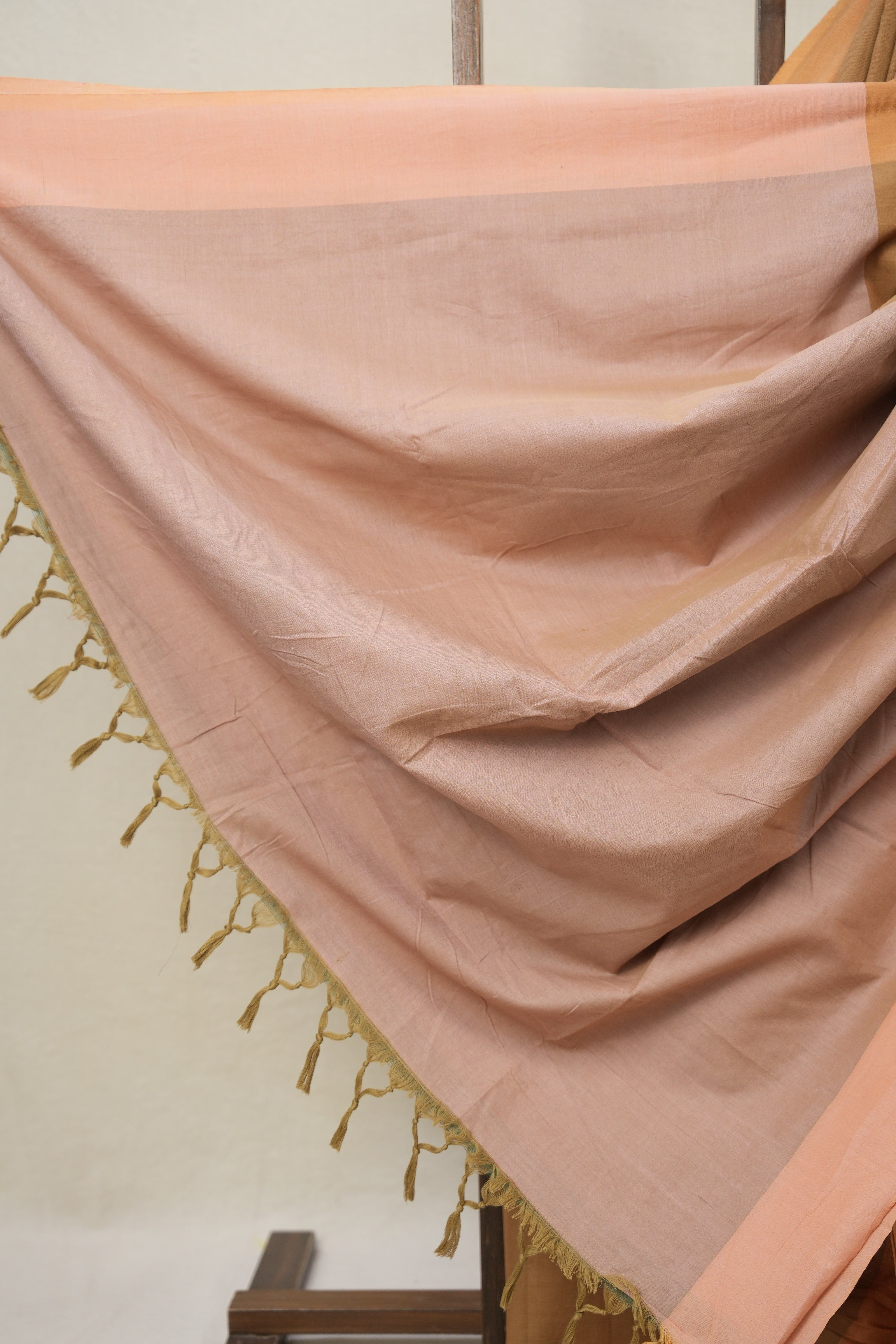 Sand Brown Plain Cotton Ilkal Saree - SRSBPCIS798