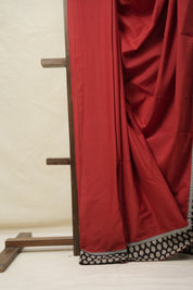 Maroon Cotton Patchwork Saree - SRMCPS267