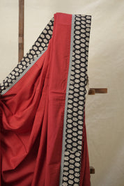 Maroon Cotton Patchwork Saree - SRMCPS267