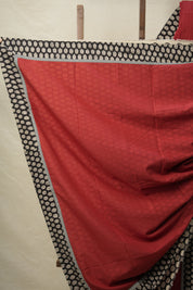 Maroon Cotton Patchwork Saree - SRMCPS267