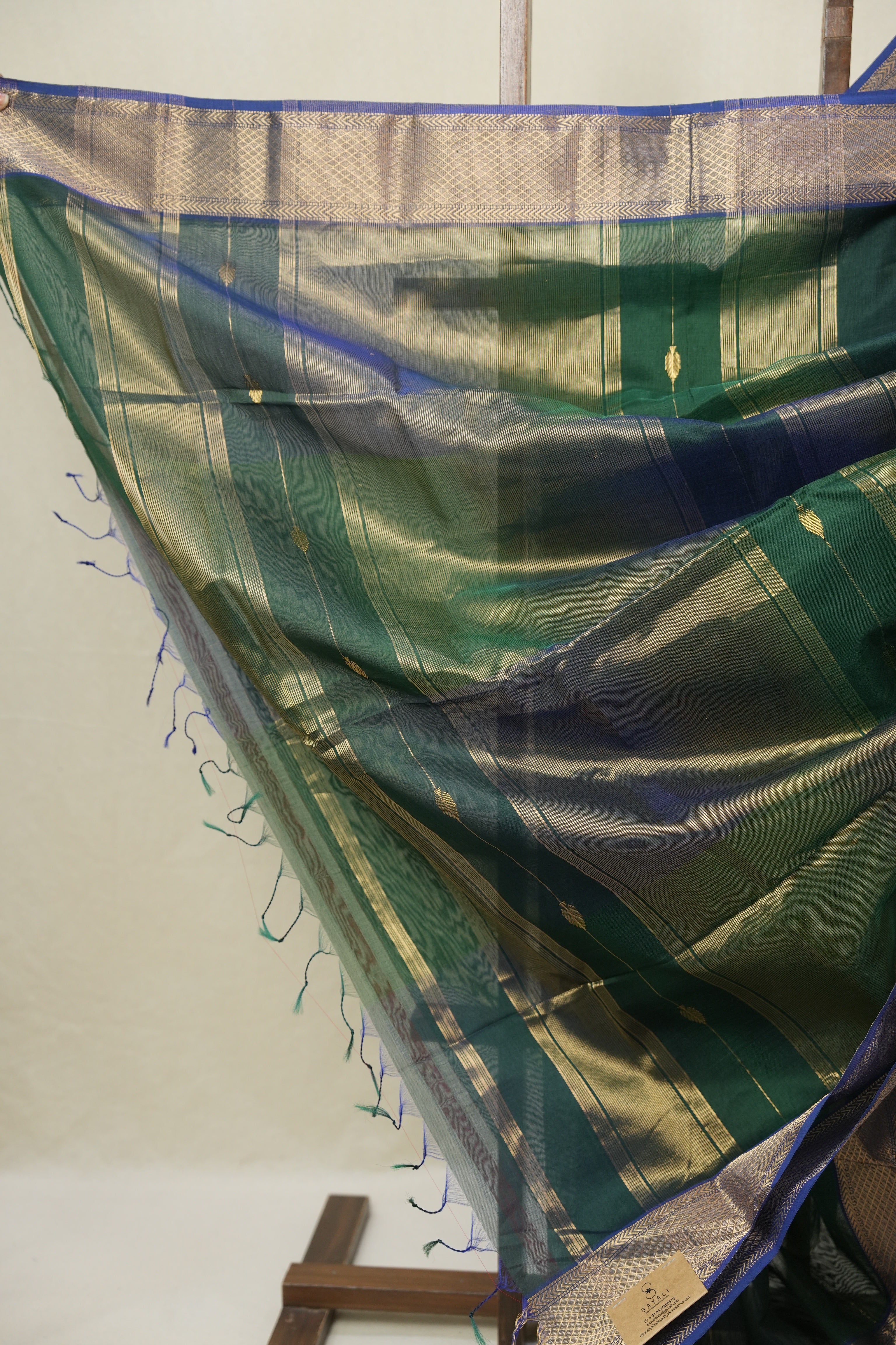 Green Maheshwari Saree - SRGMS1104