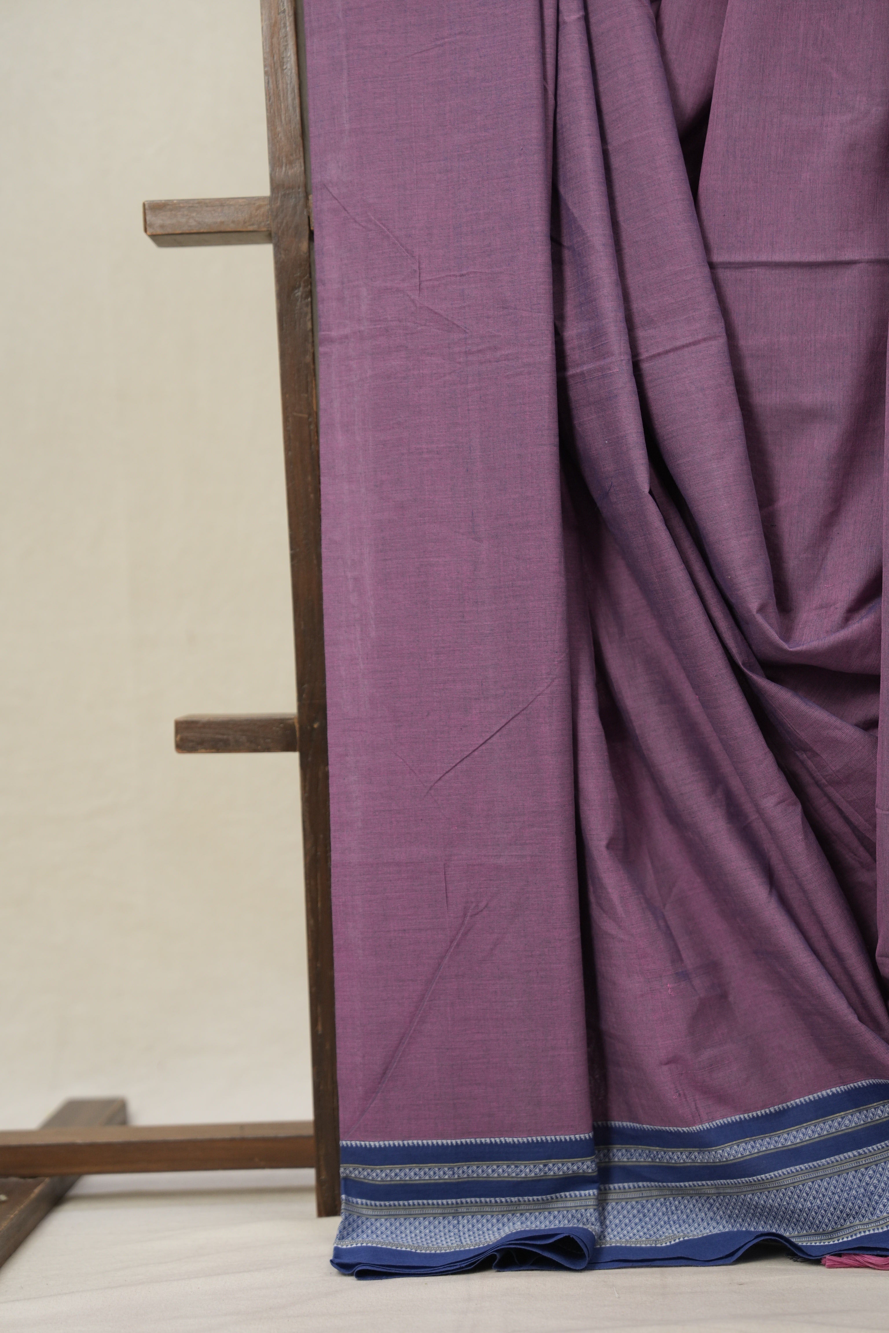 Two Tone Purple Plain Cotton Ilkal Saree - SRTTPPCIS799