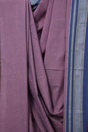 Two Tone Purple Plain Cotton Ilkal Saree - SRTTPPCIS799