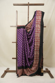 Violet HBP Modal Silk Bandhani Saree - SRVMSBS582