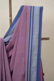 Two Tone Purple Plain Cotton Ilkal Saree - SRTTPPCIS799