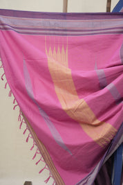 Two Tone Purple Plain Cotton Ilkal Saree - SRTTPPCIS799