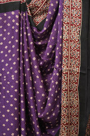Violet HBP Modal Silk Bandhani Saree - SRVMSBS582