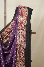 Violet HBP Modal Silk Bandhani Saree - SRVMSBS582