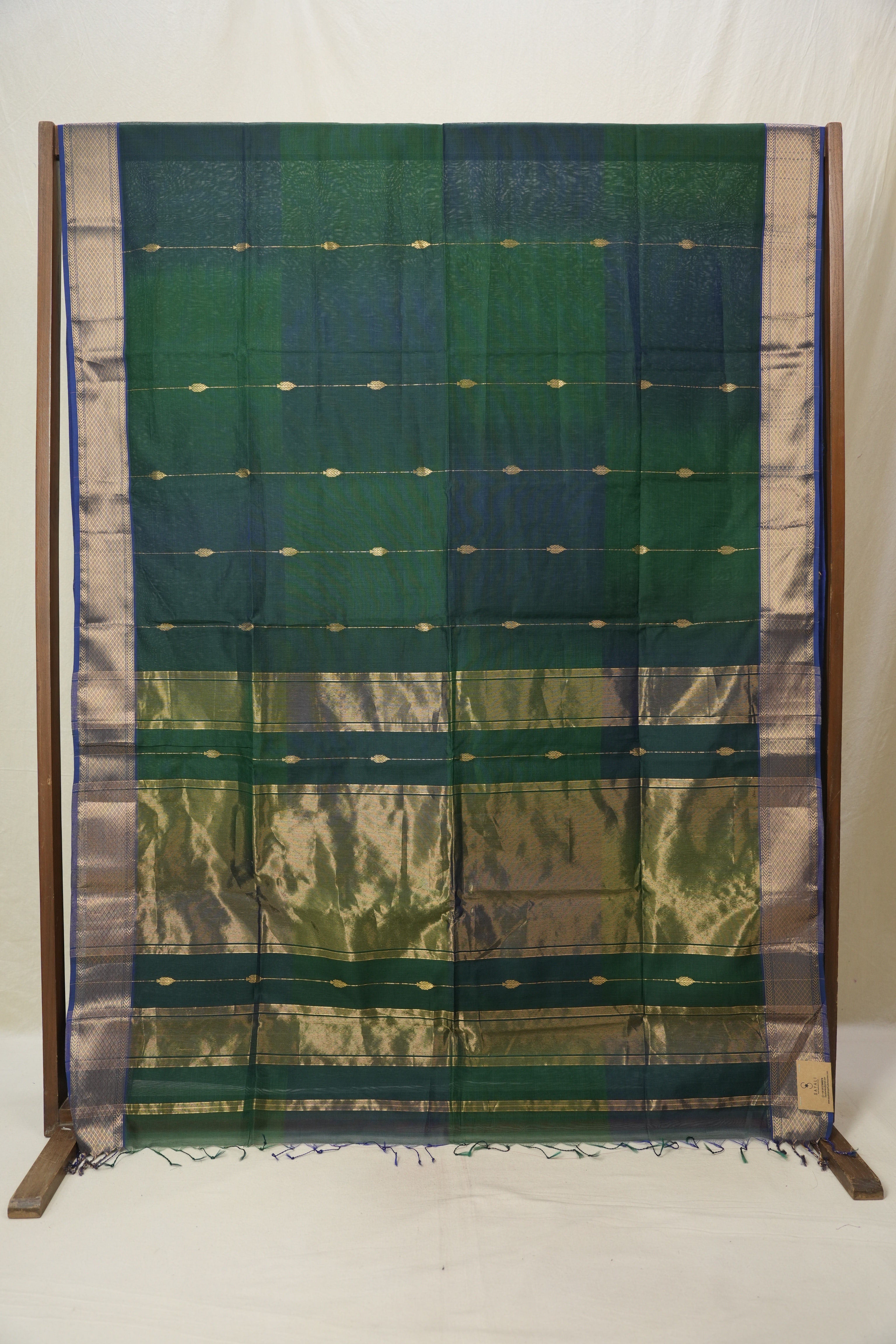 Green Maheshwari Saree - SRGMS1104