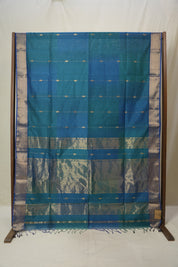 Blue Maheshwari Saree - SRBMS1106