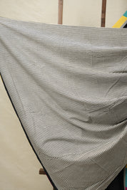 Black Cotton Patchwork Saree - SRBCPS284