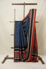 Blue HBP Modal Silk Bandhani Saree - SRBMSBS580
