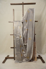 Grey Pattu Tissue Chanderi Silk Saree - SRGPTCSS444