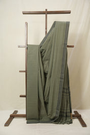 Sage Green Cotton Mangalgiri Saree - SRSGCMS74
