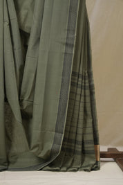 Sage Green Cotton Mangalgiri Saree - SRSGCMS74
