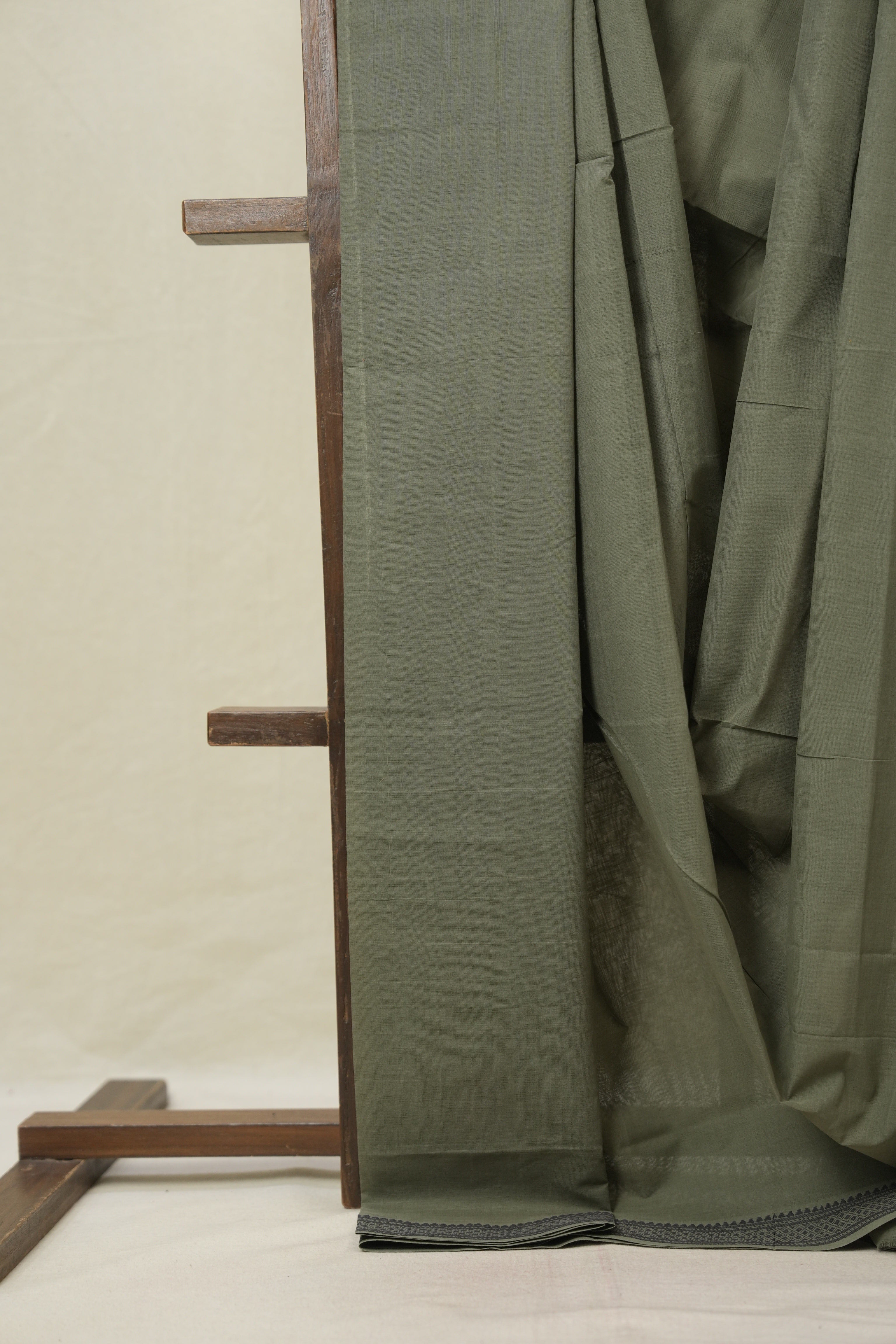 Sage Green Cotton Mangalgiri Saree - SRSGCMS74