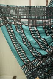 Teal HBP Cotton Saree - SRTCS3590