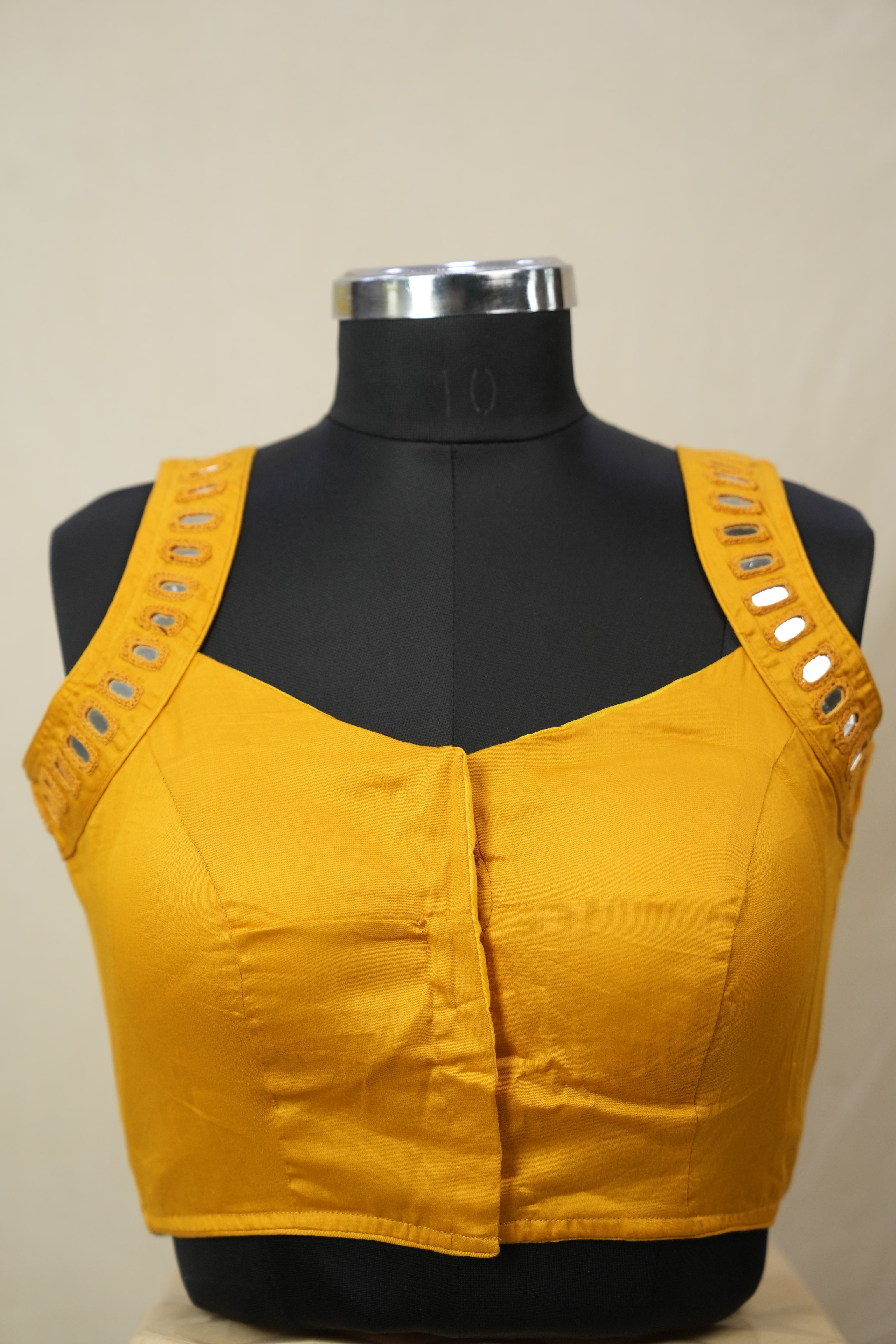 Turmeric Yellow Cotton Blouse - SRTYCB12