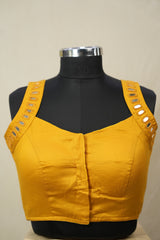 Turmeric Yellow Cotton Blouse - SRTYCB12