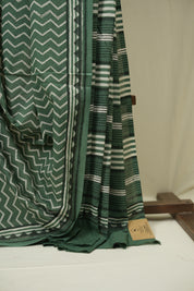 Green HBP Cotton Saree - SRGCS3587