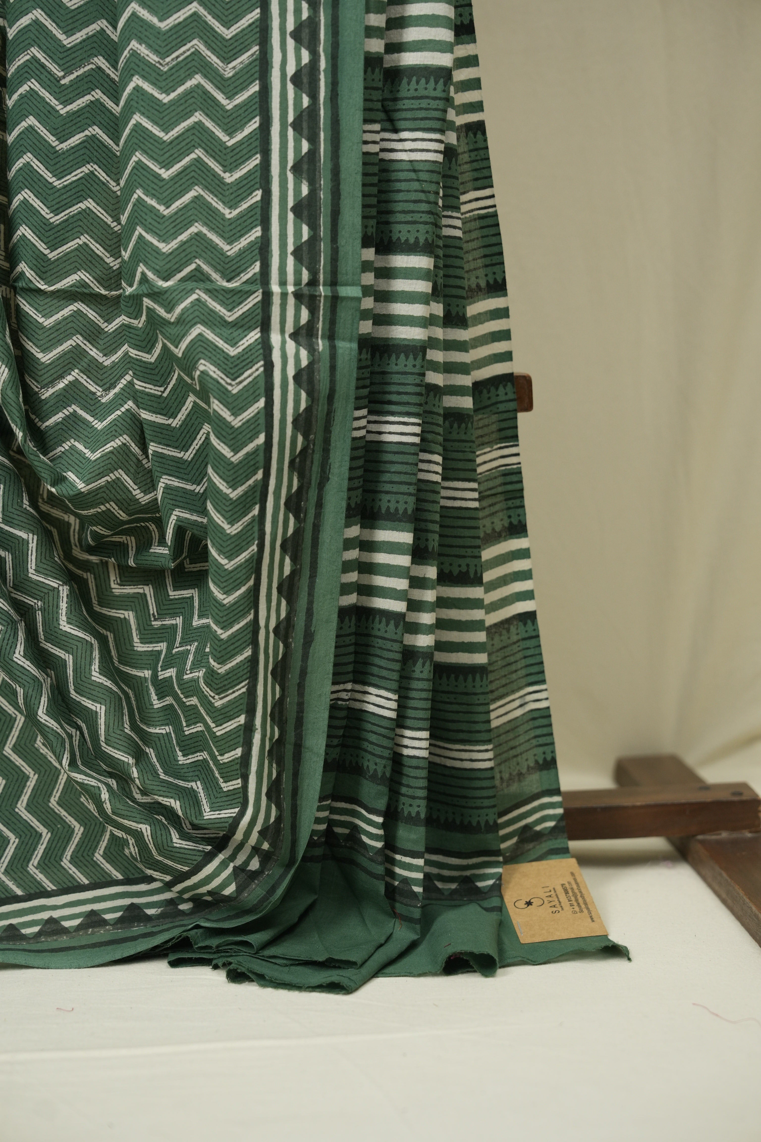 Green HBP Cotton Saree - SRGCS3587