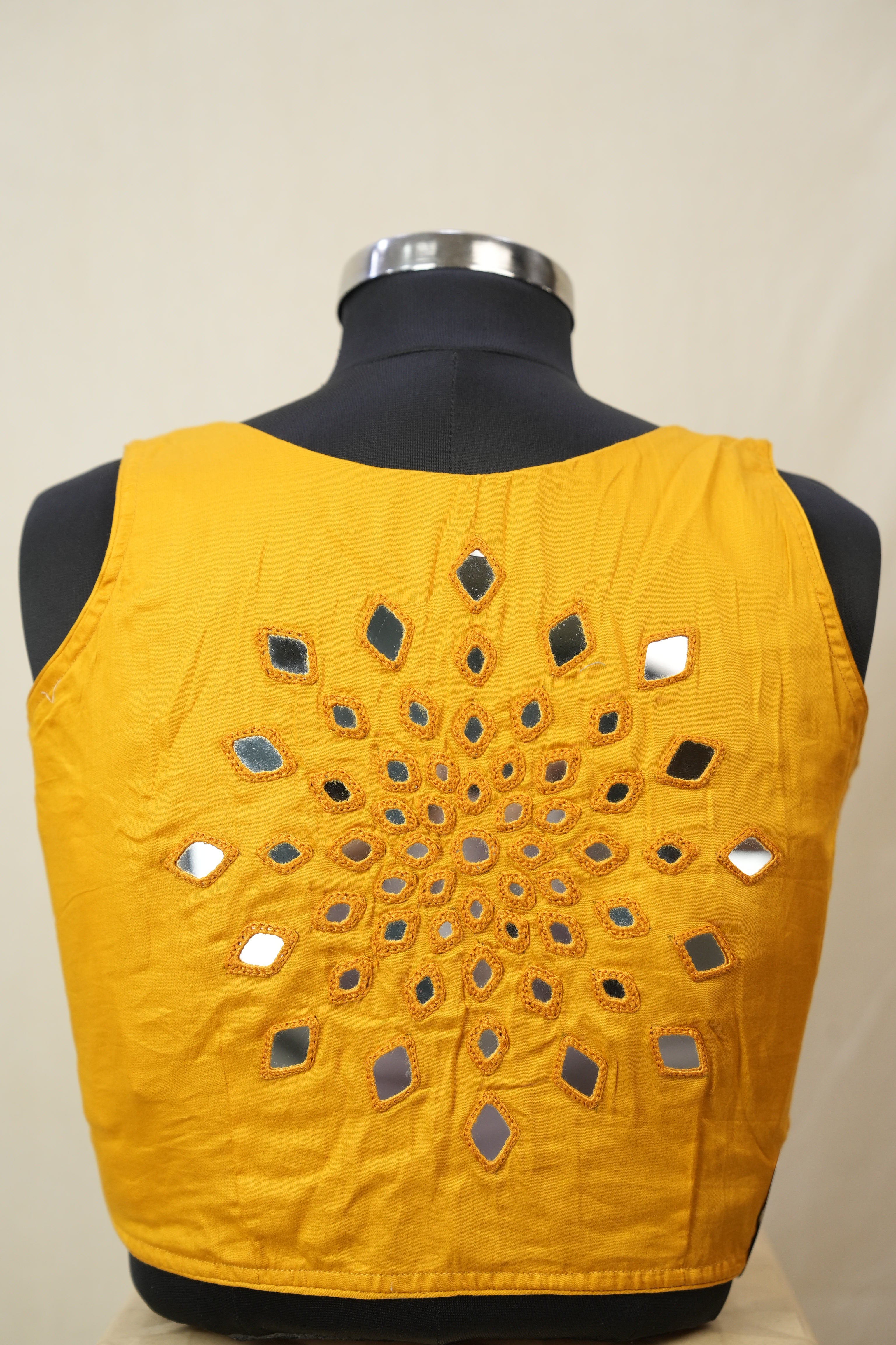 Turmeric Yellow Cotton Blouse - SRTYCB12