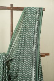 Green HBP Cotton Saree - SRGCS3587