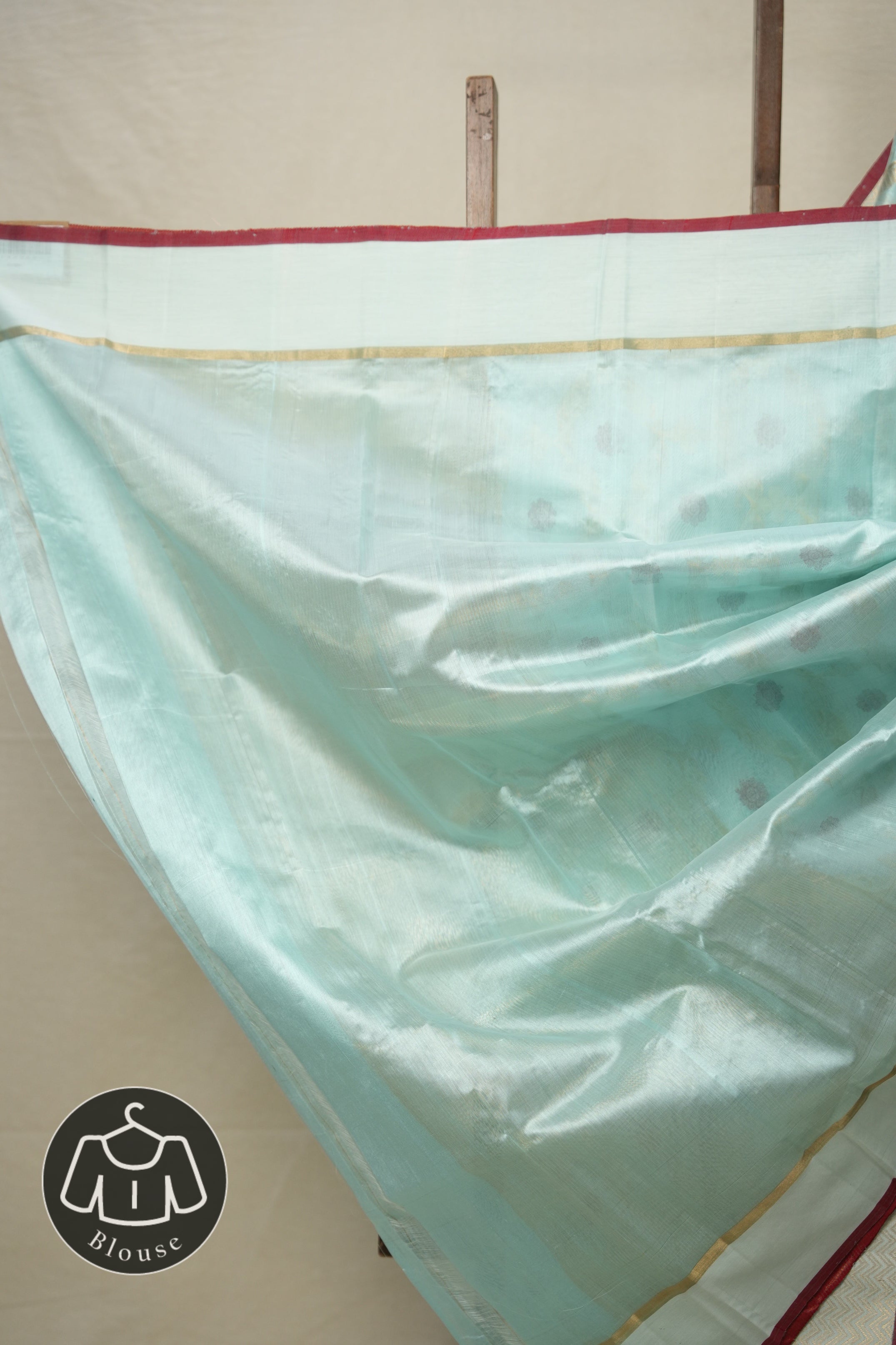 Sea Blue Zall Work Pattu Chanderi Silk Saree - SRBZWPCSS454