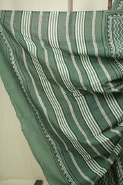 Green HBP Cotton Saree - SRGCS3587