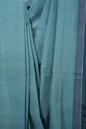 Sky Blue Plain Cotton Mangalgiri Saree - SRSBPCMS73