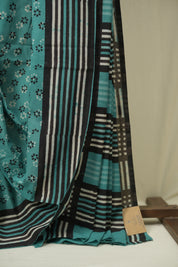 Teal HBP Cotton Saree - SRTCS3588