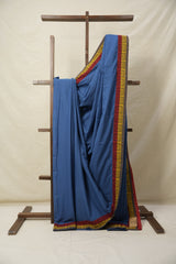 Blue Cotton Patchwork Saree - SRBCPS280