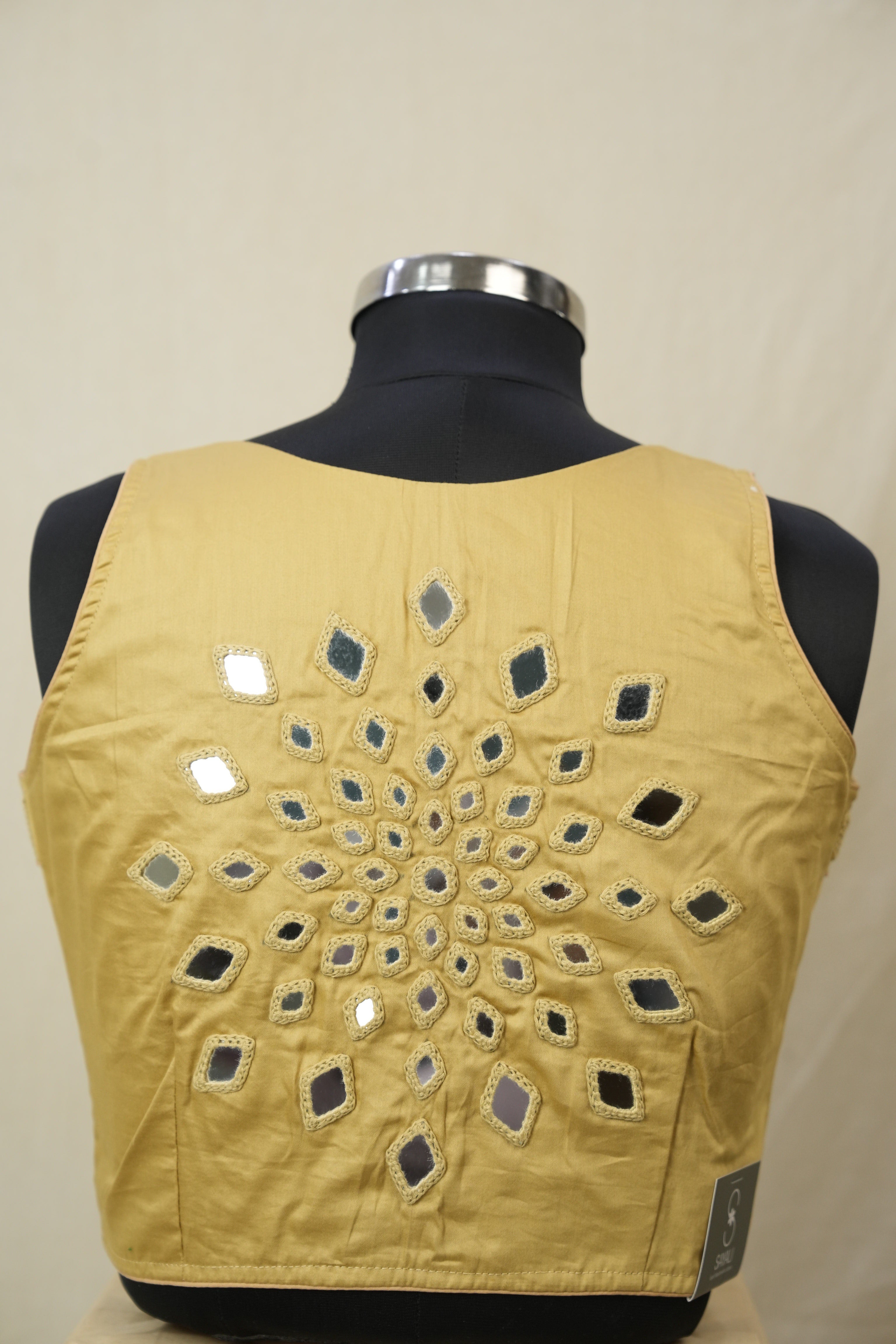 Light Gold Cotton Blouse - SRLGCB10