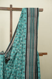 Teal HBP Cotton Saree - SRTCS3588