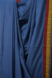 Blue Cotton Patchwork Saree - SRBCPS280