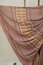 Peach HBP Modal Silk Saree (DEFECT) - SRPMSS94-PI