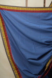 Blue Cotton Patchwork Saree - SRBCPS280