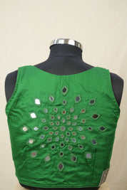 Green Cotton Blouse - SRGCB09