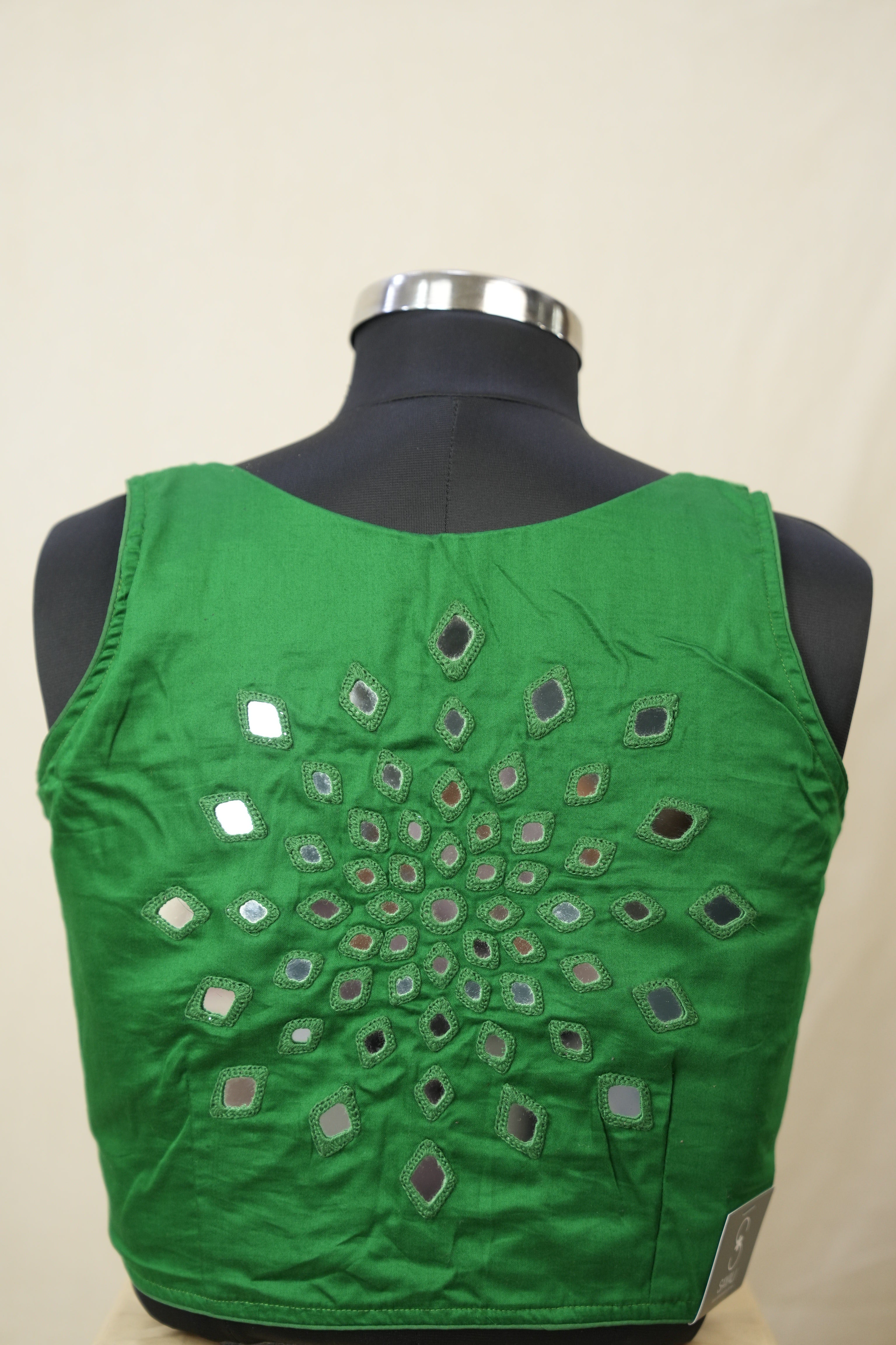 Green Cotton Blouse - SRGCB09