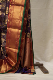 Purple Minakari Chanderi Silk Saree - SRPMCSS435