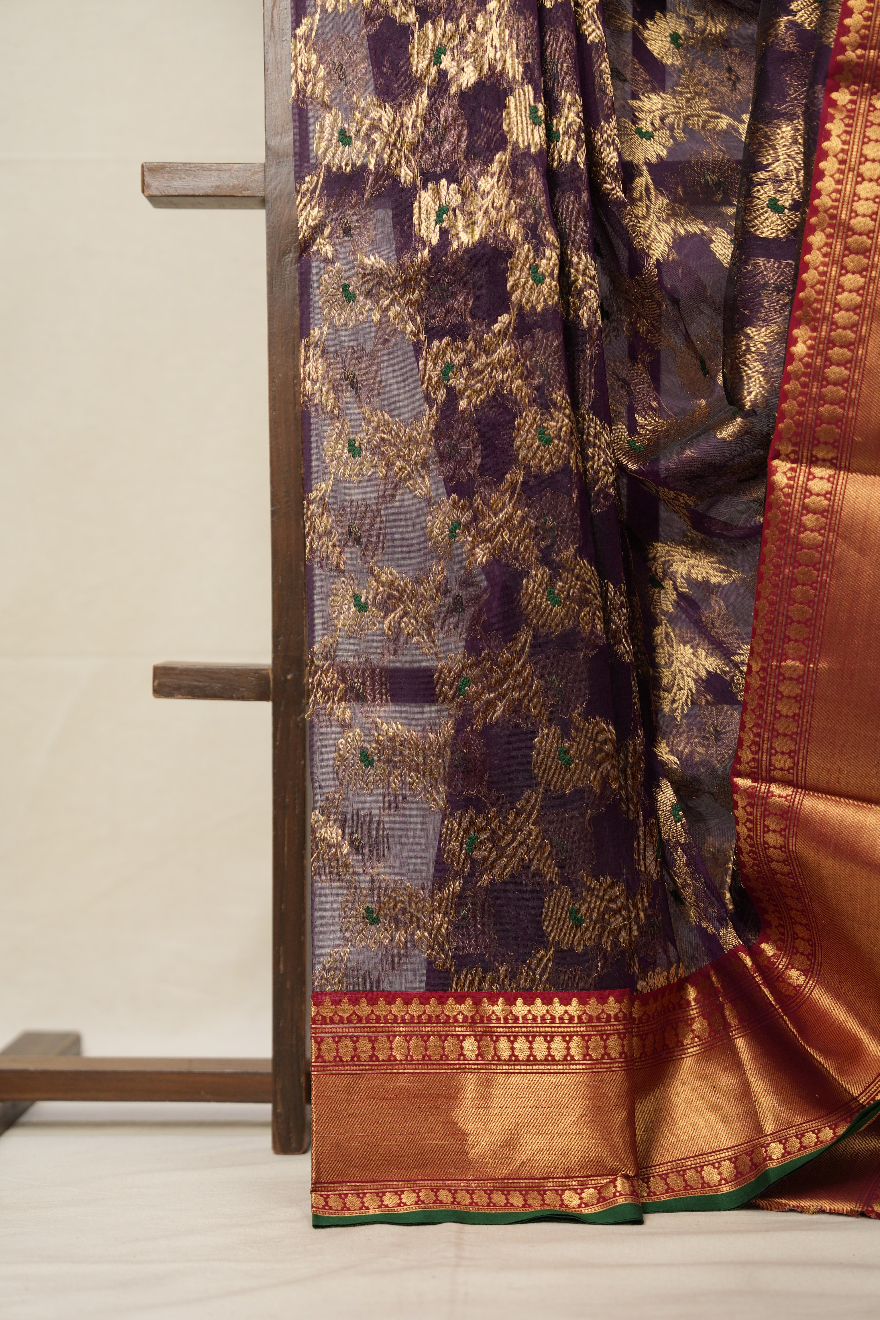 Purple Minakari Chanderi Silk Saree - SRPMCSS435