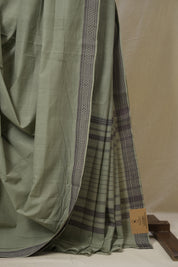Sage Green Cotton Mangalgiri Saree - SRSGCMS76