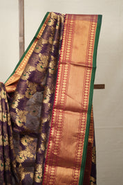 Purple Minakari Chanderi Silk Saree - SRPMCSS435