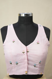 Baby Pink Kota Silk Blouse - SRBPKSB05