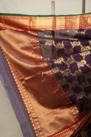 Purple Minakari Chanderi Silk Saree - SRPMCSS435