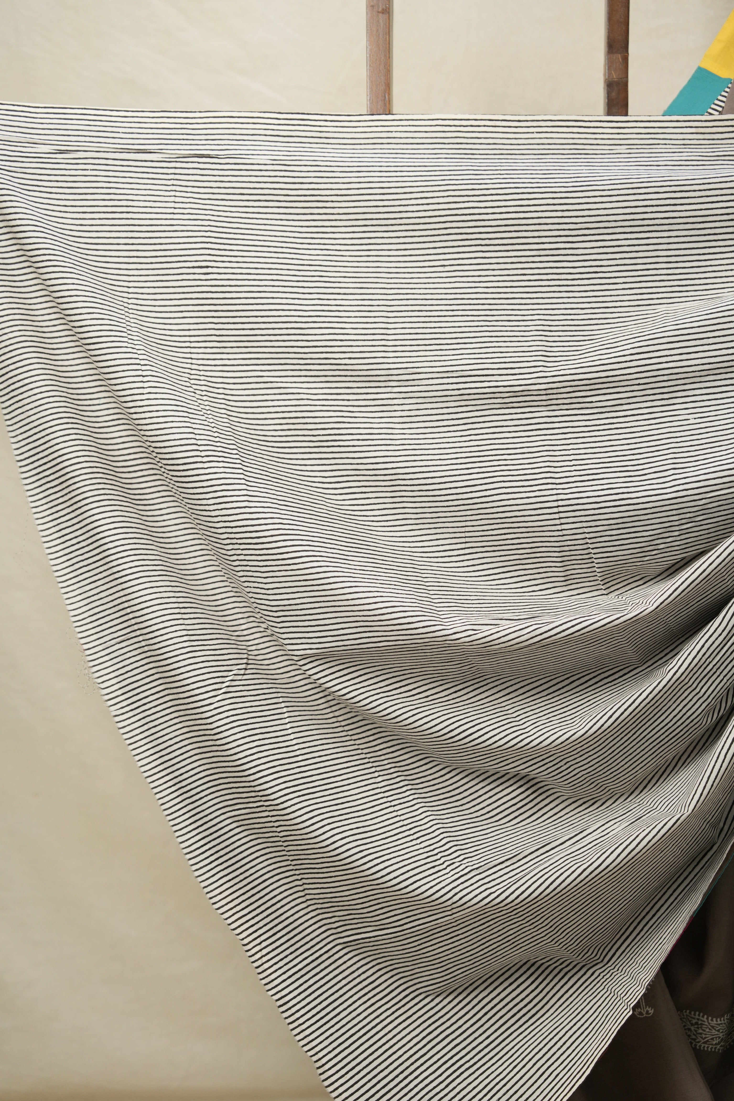 Greyish Brown Cotton Patchwork Saree - SRGBCPS279