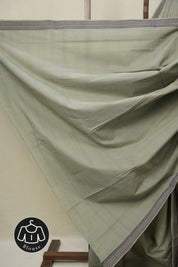 Sage Green Cotton Mangalgiri Saree - SRSGCMS76