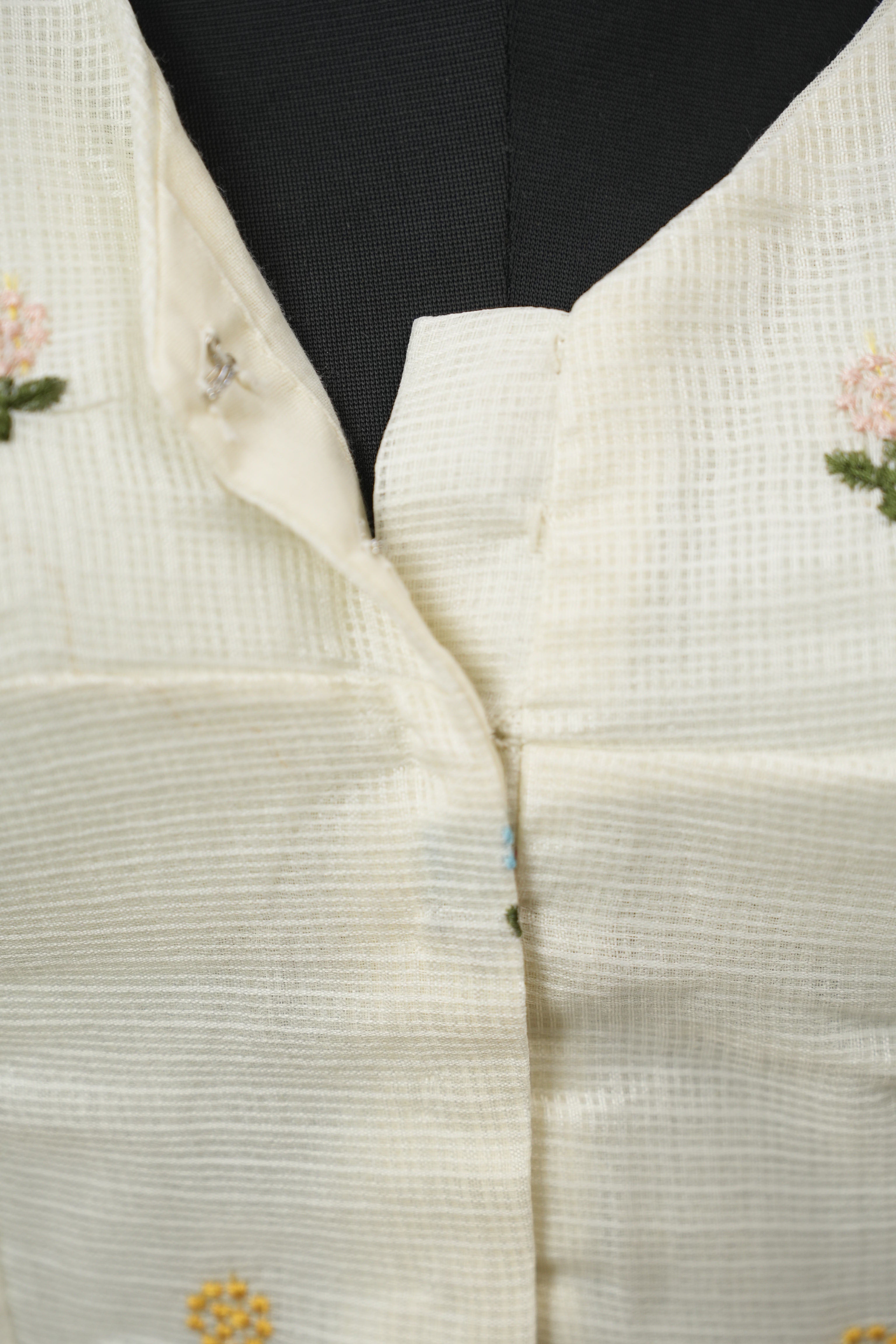 Pearl White Kota Silk Blouse - SRPWKSB04