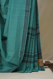 Turquoise Plain Cotton Mangalgiri Saree - SRTPCMS77